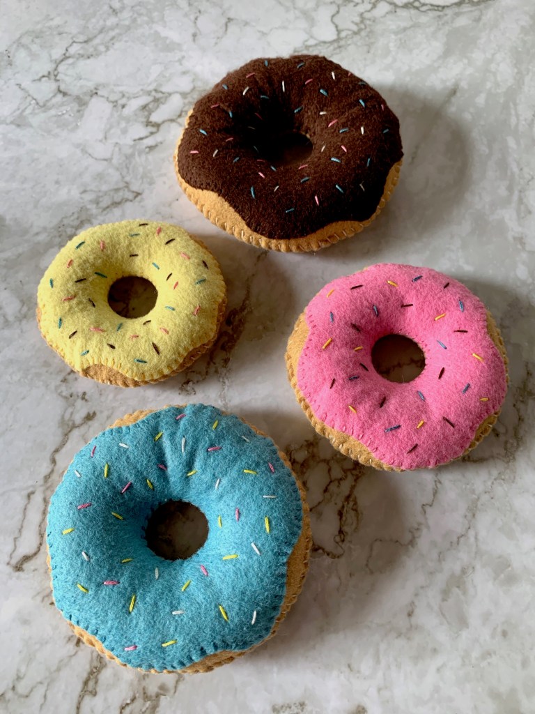 DIY Felt Stacking or Stackable Doughnuts with Sprinkles