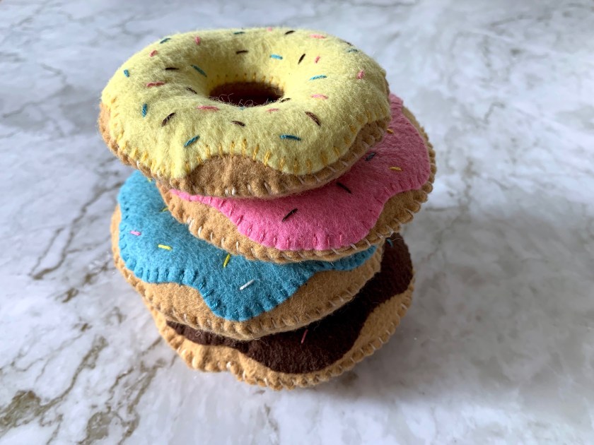 DIY Felt Stacking or Stackable Doughnuts with Sprinkles