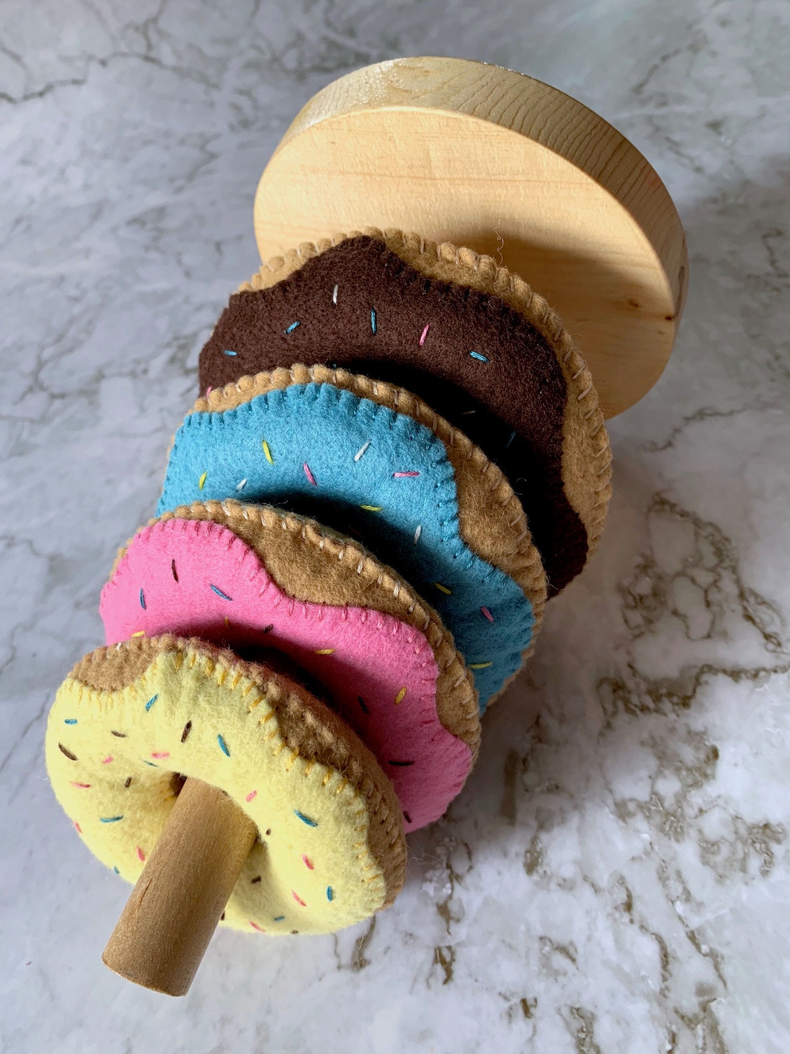 DIY Stacking Felt Doughnuts with Sprinkles! – Whole Heartily