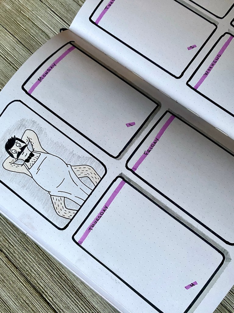 Bob's Burgers February Valentine Bujo Spread