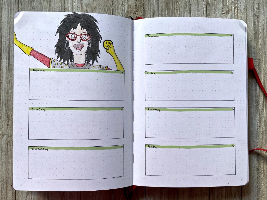 Bob's Burgers BUJO for March with Linda